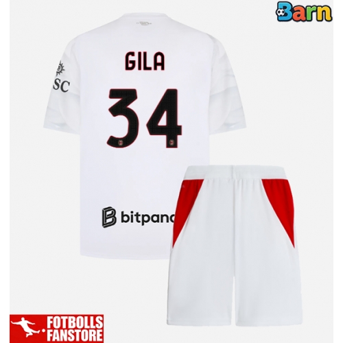 AC Milan Mario Gila #34 Bortatröja Barn 2026-27 Kortärmad (+ Korta byxor)