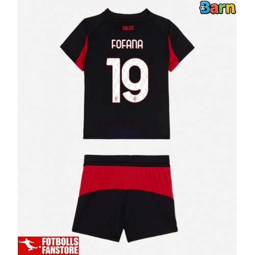 AC Milan Youssouf Fofana #19 Hemmatröja Barn 2025-26 Kortärmad (+ Korta byxor)