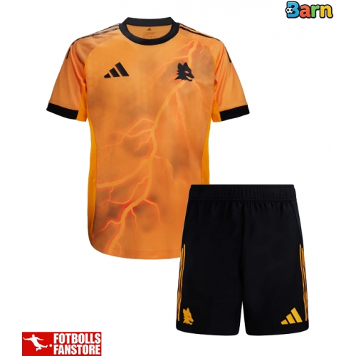 AS Roma Bryan Cristante #4 Bortatröja Barn 2025-26 Kortärmad (+ Korta byxor)