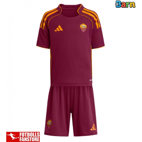 AS Roma Evan Ferguson #11 Hemmatröja Barn 2025-26 Kortärmad (+ Korta byxor)