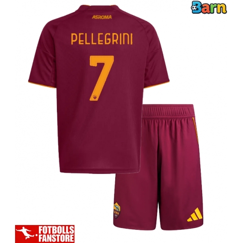 AS Roma Lorenzo Pellegrini #7 Hemmatröja Barn 2025-26 Kortärmad (+ Korta byxor)