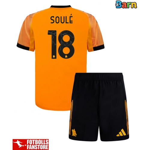 AS Roma Matias Soule #18 Bortatröja Barn 2025-26 Kortärmad (+ Korta byxor)
