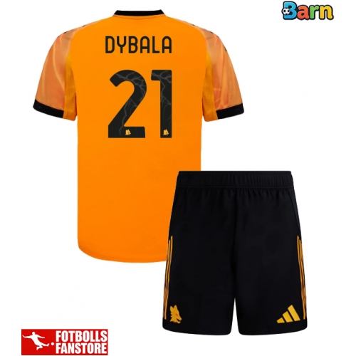 AS Roma Paulo Dybala #21 Bortatröja Barn 2025-26 Kortärmad (+ Korta byxor)