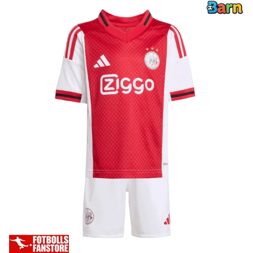 Ajax Kasper Dolberg #9 Hemmatröja Barn 2025-26 Kortärmad (+ Korta byxor)