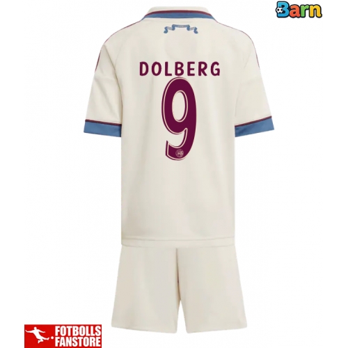 Ajax Kasper Dolberg #9 Tredje Tröja Barn 2025-26 Kortärmad (+ Korta byxor)