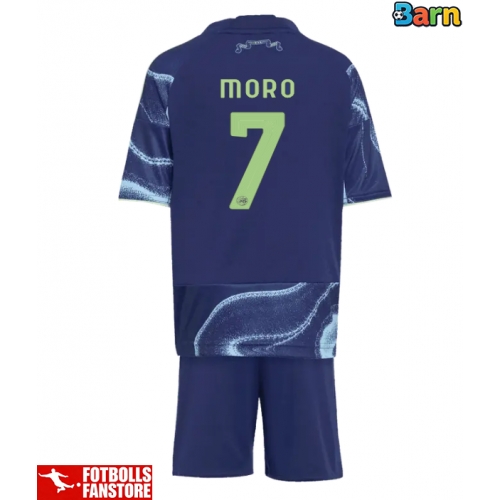 Ajax Raul Moro #7 Bortatröja Barn 2025-26 Kortärmad (+ Korta byxor)