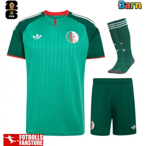 Algeriet Bortatröja Barn VM 2026 Kortärmad (+ Korta byxor)