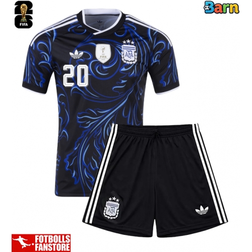 Argentina Alexis Mac Allister #20 Bortatröja Barn VM 2026 Kortärmad (+ Korta byxor)