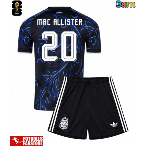 Argentina Alexis Mac Allister #20 Bortatröja Barn VM 2026 Kortärmad (+ Korta byxor)