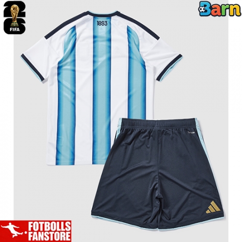 Argentina Hemmatröja Barn VM 2026 Kortärmad (+ Korta byxor)