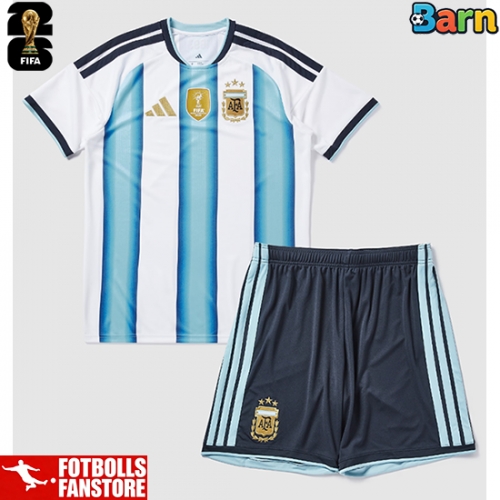 Argentina Hemmatröja Barn VM 2026 Kortärmad (+ Korta byxor)