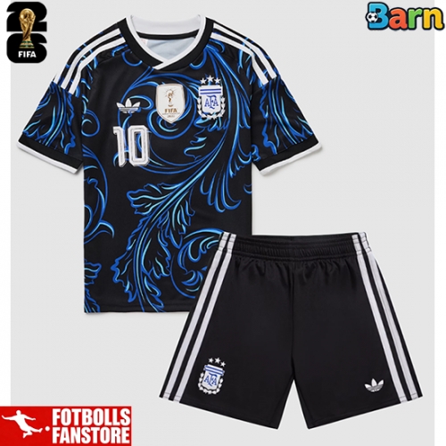 Argentina Lionel Messi #10 Bortatröja Barn VM 2026 Kortärmad (+ Korta byxor)