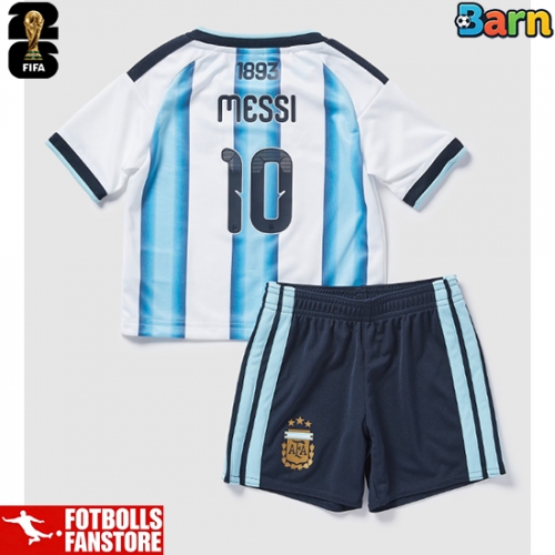 Argentina Lionel Messi #10 Hemmatröja Barn VM 2026 Kortärmad (+ Korta byxor)