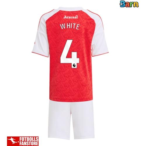Arsenal Ben White #4 Hemmatröja Barn 2025-26 Kortärmad (+ Korta byxor)