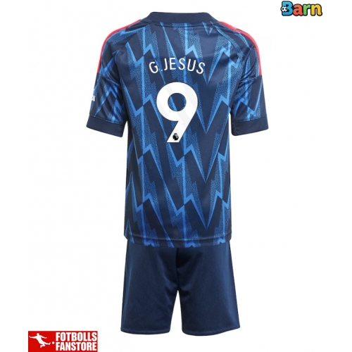 Arsenal Gabriel Jesus #9 Bortatröja Barn 2025-26 Kortärmad (+ Korta byxor)
