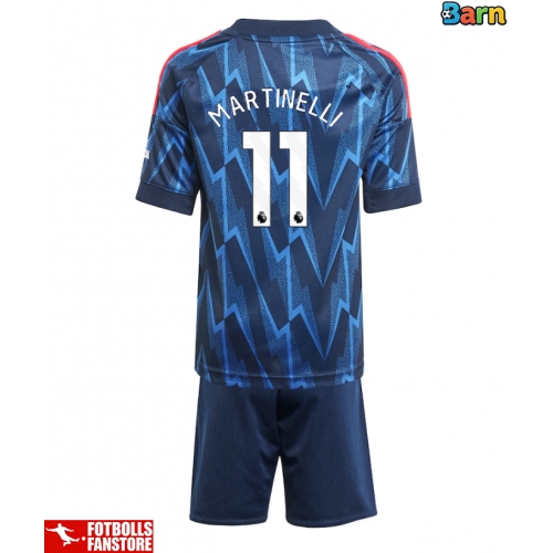 Arsenal Gabriel Martinelli #11 Bortatröja Barn 2025-26 Kortärmad (+ Korta byxor)