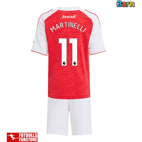 Arsenal Gabriel Martinelli #11 Hemmatröja Barn 2025-26 Kortärmad (+ Korta byxor)