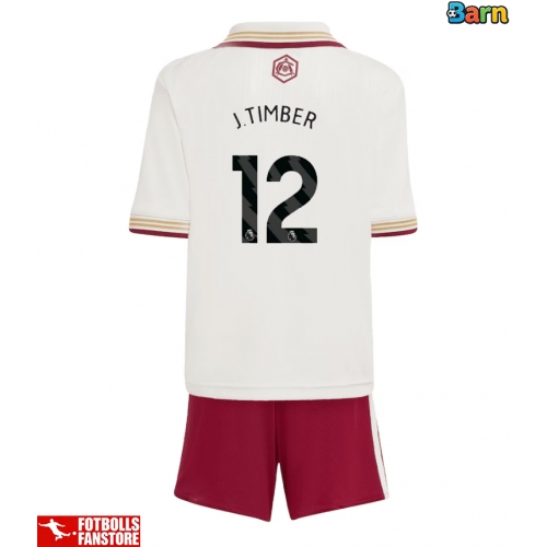 Arsenal Jurrien Timber #12 Tredje Tröja Barn 2025-26 Kortärmad (+ Korta byxor)
