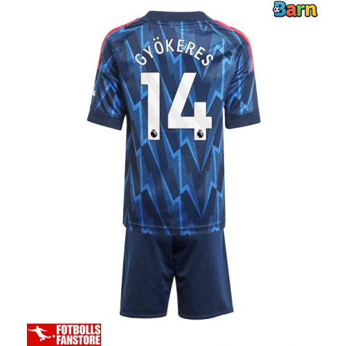 Arsenal Viktor Gyokeres #14 Bortatröja Barn 2025-26 Kortärmad (+ Korta byxor)
