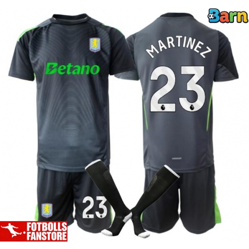 Aston Villa Emiliano Martinez #23 Målvakt Hemmatröja Barn 2025-26 Kortärmad (+ Korta byxor)