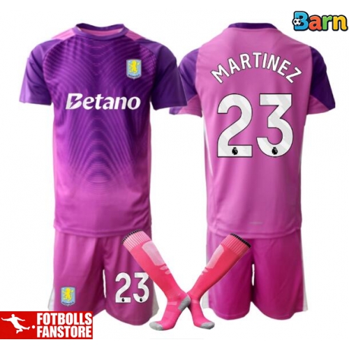 Aston Villa Emiliano Martinez #23 Målvakt Tredje Tröja Barn 2025-26 Kortärmad (+ Korta byxor)