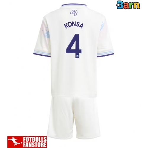 Aston Villa Ezri Konsa #4 Tredje Tröja Barn 2025-26 Kortärmad (+ Korta byxor)