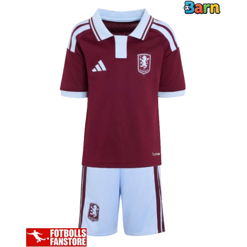 Aston Villa Ian Maatsen #22 Hemmatröja Barn 2026-27 Kortärmad (+ Korta byxor)