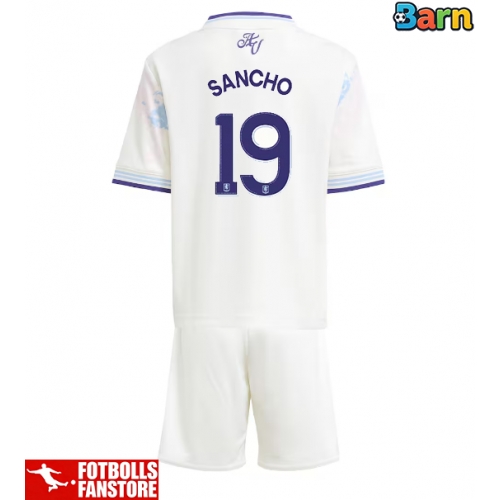 Aston Villa Jadon Sancho #19 Tredje Tröja Barn 2025-26 Kortärmad (+ Korta byxor)