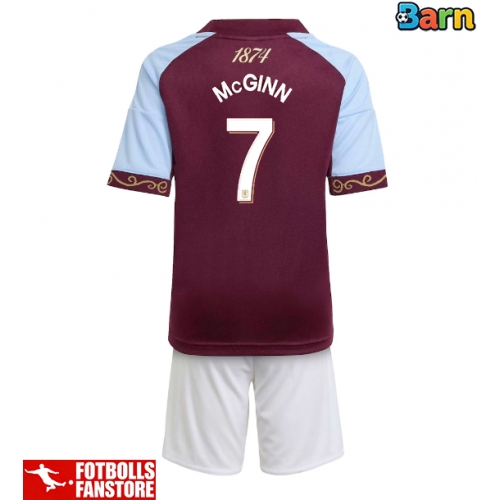 Aston Villa John McGinn #7 Hemmatröja Barn 2025-26 Kortärmad (+ Korta byxor)