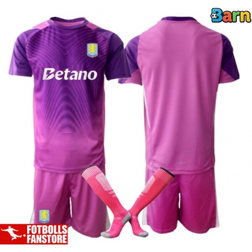 Aston Villa Målvakt Tredje Tröja Barn 2025-26 Kortärmad (+ Korta byxor)