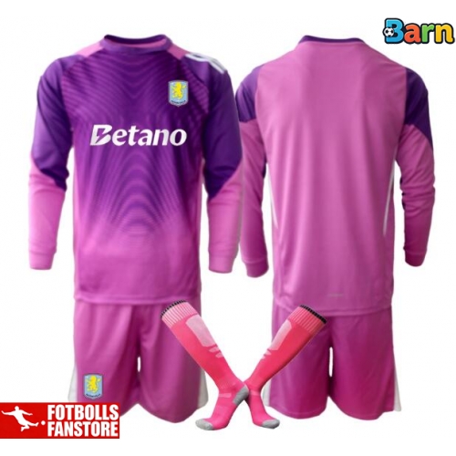 Aston Villa Målvakt Tredje Tröja Barn 2025-26 Långärmad (+ Korta byxor)