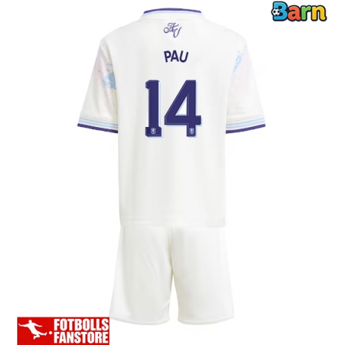 Aston Villa Pau Torres #14 Tredje Tröja Barn 2025-26 Kortärmad (+ Korta byxor)