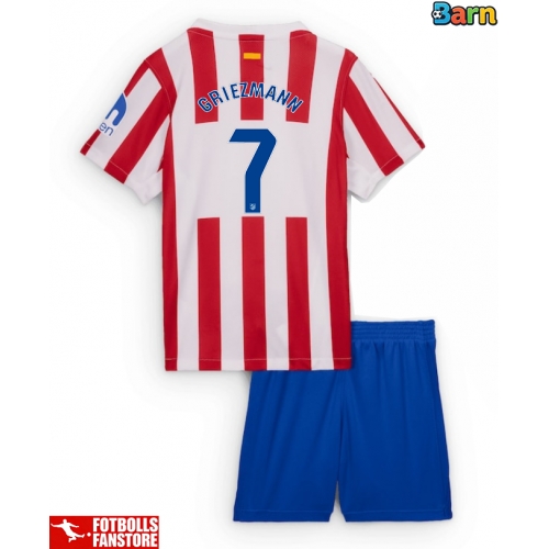 Atletico Madrid Antoine Griezmann #7 Hemmatröja Barn 2025-26 Kortärmad (+ Korta byxor)