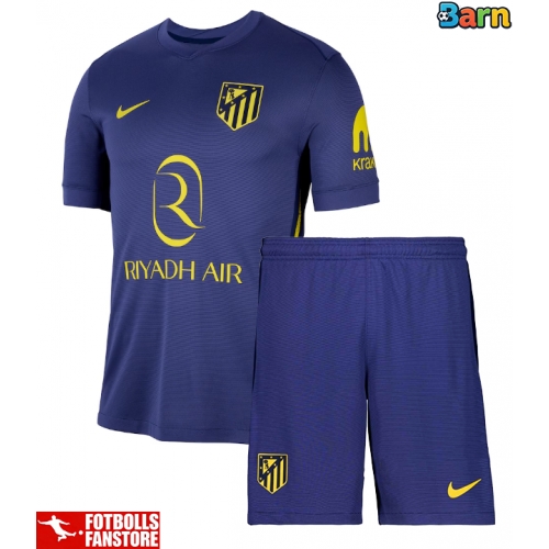 Atletico Madrid Bortatröja Barn 2025-26 Kortärmad (+ Korta byxor)