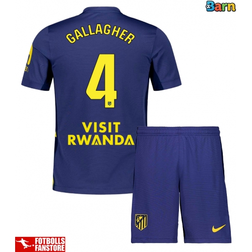 Atletico Madrid Conor Gallagher #4 Bortatröja Barn 2025-26 Kortärmad (+ Korta byxor)
