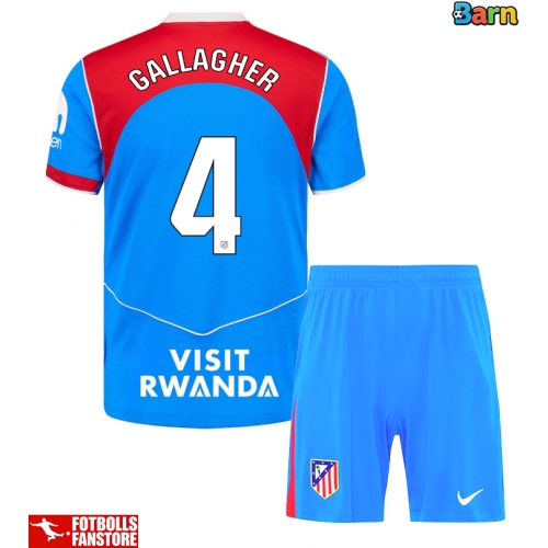 Atletico Madrid Conor Gallagher #4 Tredje Tröja Barn 2025-26 Kortärmad (+ Korta byxor)