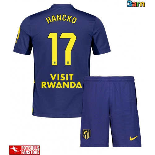 Atletico Madrid David Hancko #17 Bortatröja Barn 2025-26 Kortärmad (+ Korta byxor)