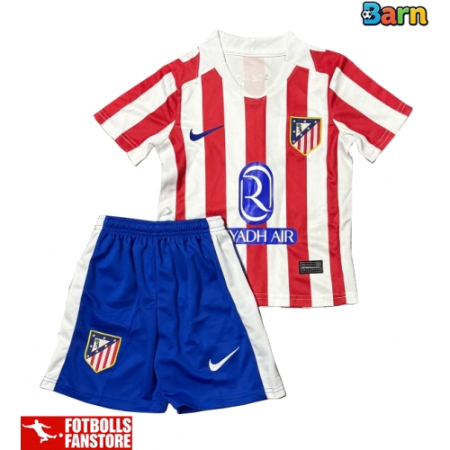 Atletico Madrid Hemmatröja Barn 2026-27 Kortärmad (+ Korta byxor)