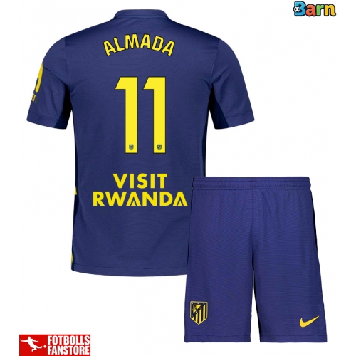 Atletico Madrid Thiago Almada #11 Bortatröja Barn 2025-26 Kortärmad (+ Korta byxor)