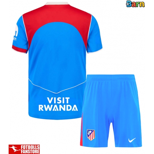 Atletico Madrid Tredje Tröja Barn 2025-26 Kortärmad (+ Korta byxor)