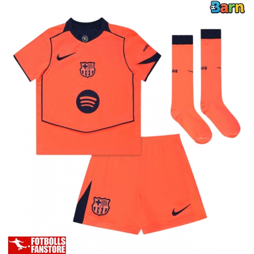 Barcelona Dani Olmo #20 Tredje Tröja Barn 2025-26 Kortärmad (+ Korta byxor)