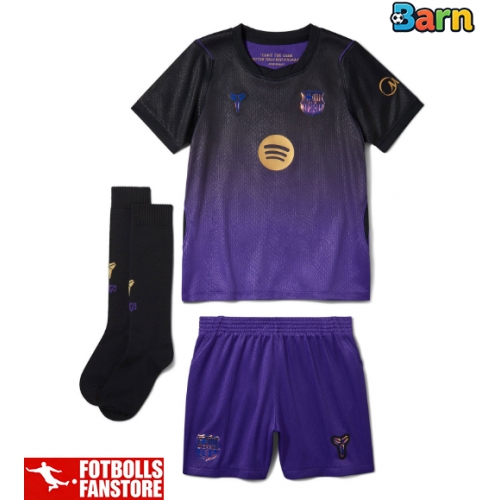 Barcelona Fermin Lopez #7 Bortatröja Barn 2026-27 Kortärmad (+ Korta byxor)