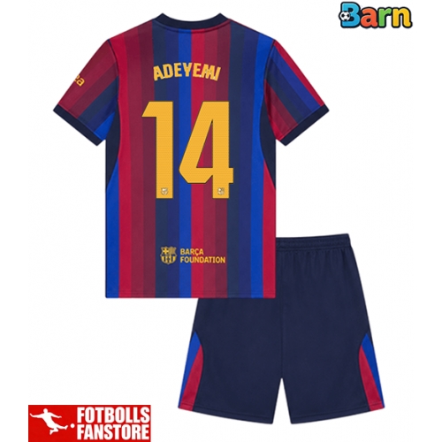 Barcelona Karim Adeyemi #14 Hemmatröja Barn 2026-27 Kortärmad (+ Korta byxor)