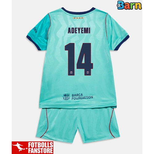 Barcelona Karim Adeyemi #14 Tredje Tröja Barn 2026-27 Kortärmad (+ Korta byxor)