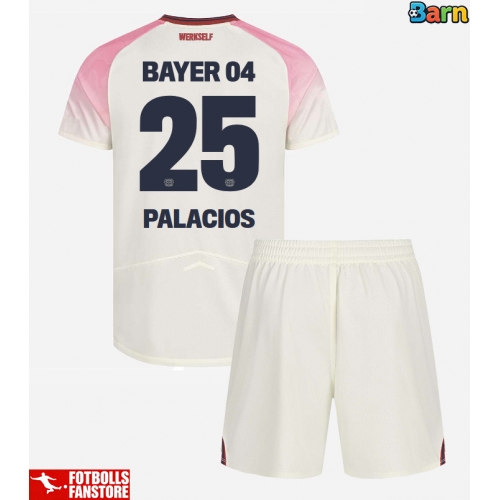 Bayer Leverkusen Exequiel Palacios #25 Bortatröja Barn 2025-26 Kortärmad (+ Korta byxor)