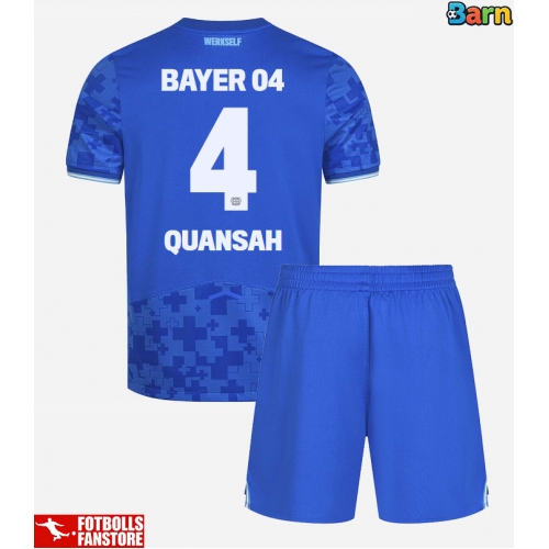 Bayer Leverkusen Jarell Quansah #4 Tredje Tröja Barn 2025-26 Kortärmad (+ Korta byxor)