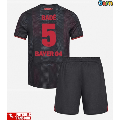 Bayer Leverkusen Loic Bade #5 Hemmatröja Barn 2025-26 Kortärmad (+ Korta byxor)