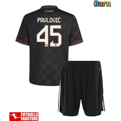 Bayern Munich Aleksandar Pavlovic #45 Tredje Tröja Barn 2025-26 Kortärmad (+ Korta byxor)