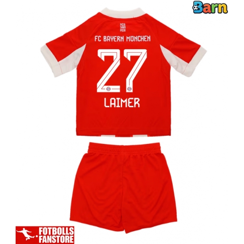 Bayern Munich Konrad Laimer #27 Hemmatröja Barn 2025-26 Kortärmad (+ Korta byxor)
