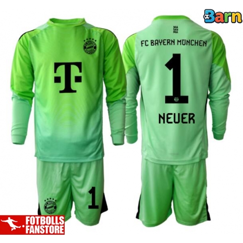 Bayern Munich Manuel Neuer #1 Målvakt Hemmatröja Barn 2025-26 Långärmad (+ Korta byxor)